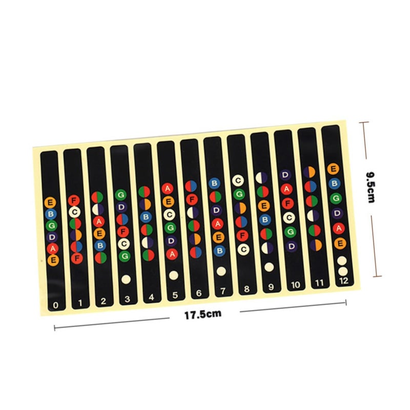 10 Pcs Self Adhesive Guitar Fretboard Stickers Note Labels Decals for Beginners - Image 3