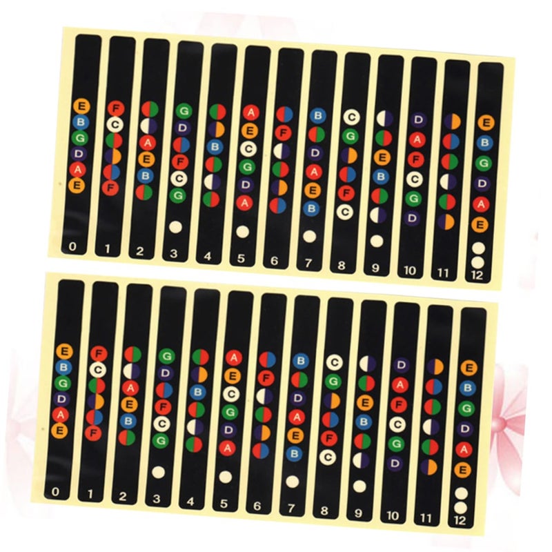 10 Pcs Self Adhesive Guitar Fretboard Stickers Note Labels Decals for Beginners - Image 2