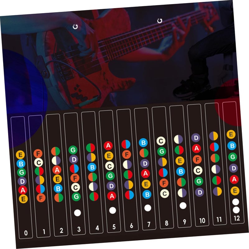 10 Pcs Self Adhesive Guitar Fretboard Stickers Note Labels Decals for Beginners - Image 4