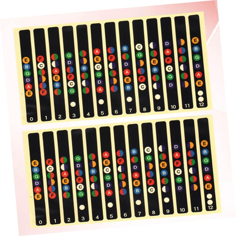 10 Pcs Self Adhesive Guitar Fretboard Stickers Note Labels Decals for Beginners - Image 5