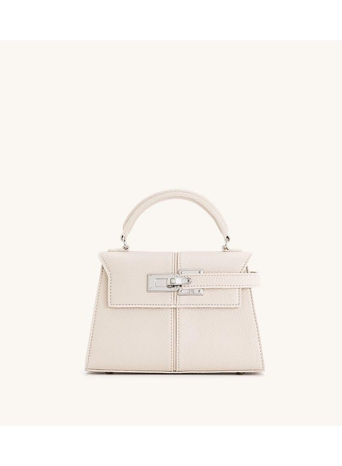 JW PEI trapezoidal bag Elise small Kelly bag single shoulder crossbody outings work handbag small carry bag—White
