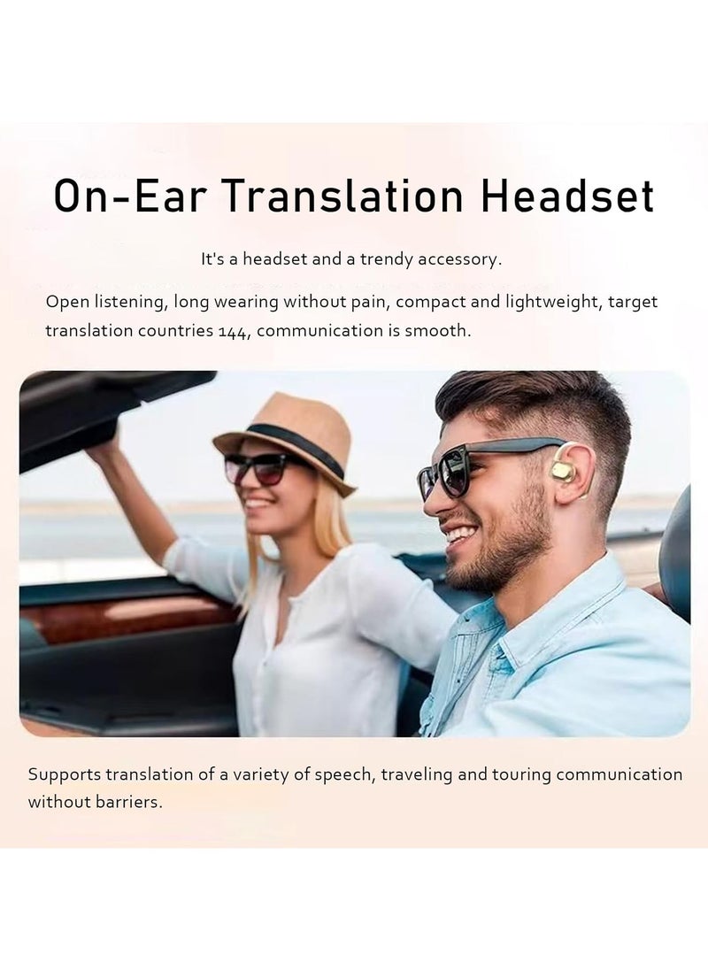 JBLTM M75 Smart translation Bluetooth headset, Bluetooth 5.4 bone conduction headset, ear-hook translation fingerprint touch noise reduction sports headset (black)  - Image 5