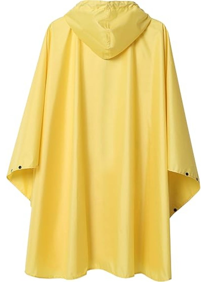 COYO Hooded Rain Poncho for Adult with Pocket, Waterproof Lightweight Unisex Raincoat for Hiking Camping Emergency - Image 2