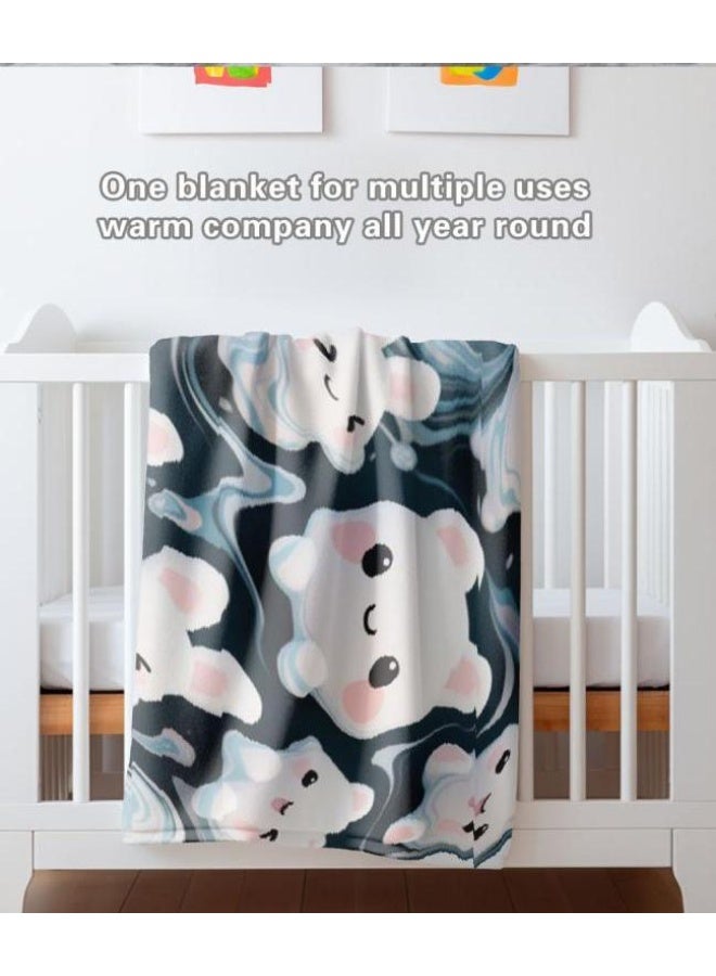 general Baby and children's cartoon flannel thin blanket (warm and comfortable, suitable for sleep, game use) 70cm*100cm - Image 1