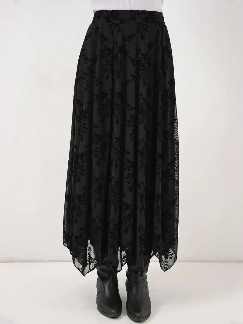 BIG DART BDART High Waist Floral A-Line Maxi Skirt