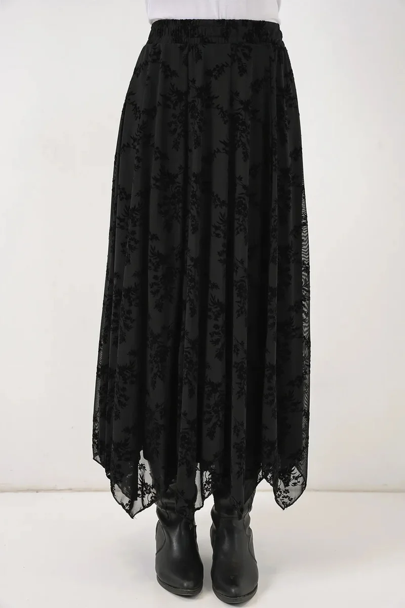 بيغ دارت BDART High Waist Floral A-Line Maxi Skirt
