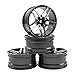 Share Goo ShareGoo Metal Wheel Rims RC 12mm Hex Hubs 110 RC Drift OnRoad Racing Touring Wheel Rim Compatible with HSP Tamiya Kyosho RedCat Sakura WLtoys Universal 110 RC Scales5Spoke Black - Image 4