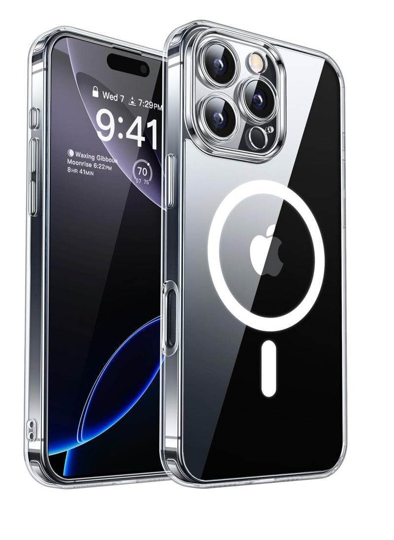 ماركة غير محددة - حافظة iPhone 16 Pro Max Mag Safe [شفافة ومضادة للاصفرار] [حماية من السقوط من الدرجة العسكرية] مقاومة للخدش، حماية للشاشة والعدسات، مغناطيس أقوى، فقط لتغطية iPhone 16 Pro Max - Image 1