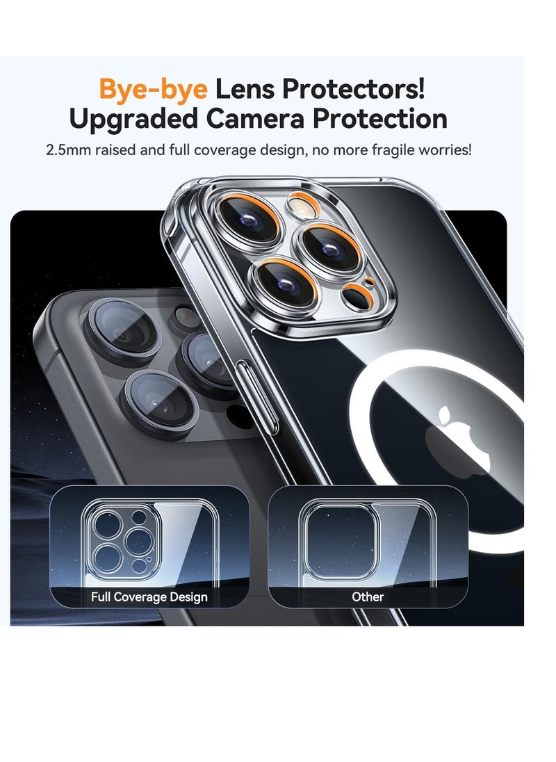 ماركة غير محددة - حافظة iPhone 16 Pro Max Mag Safe [شفافة ومضادة للاصفرار] [حماية من السقوط من الدرجة العسكرية] مقاومة للخدش، حماية للشاشة والعدسات، مغناطيس أقوى، فقط لتغطية iPhone 16 Pro Max - Image 1