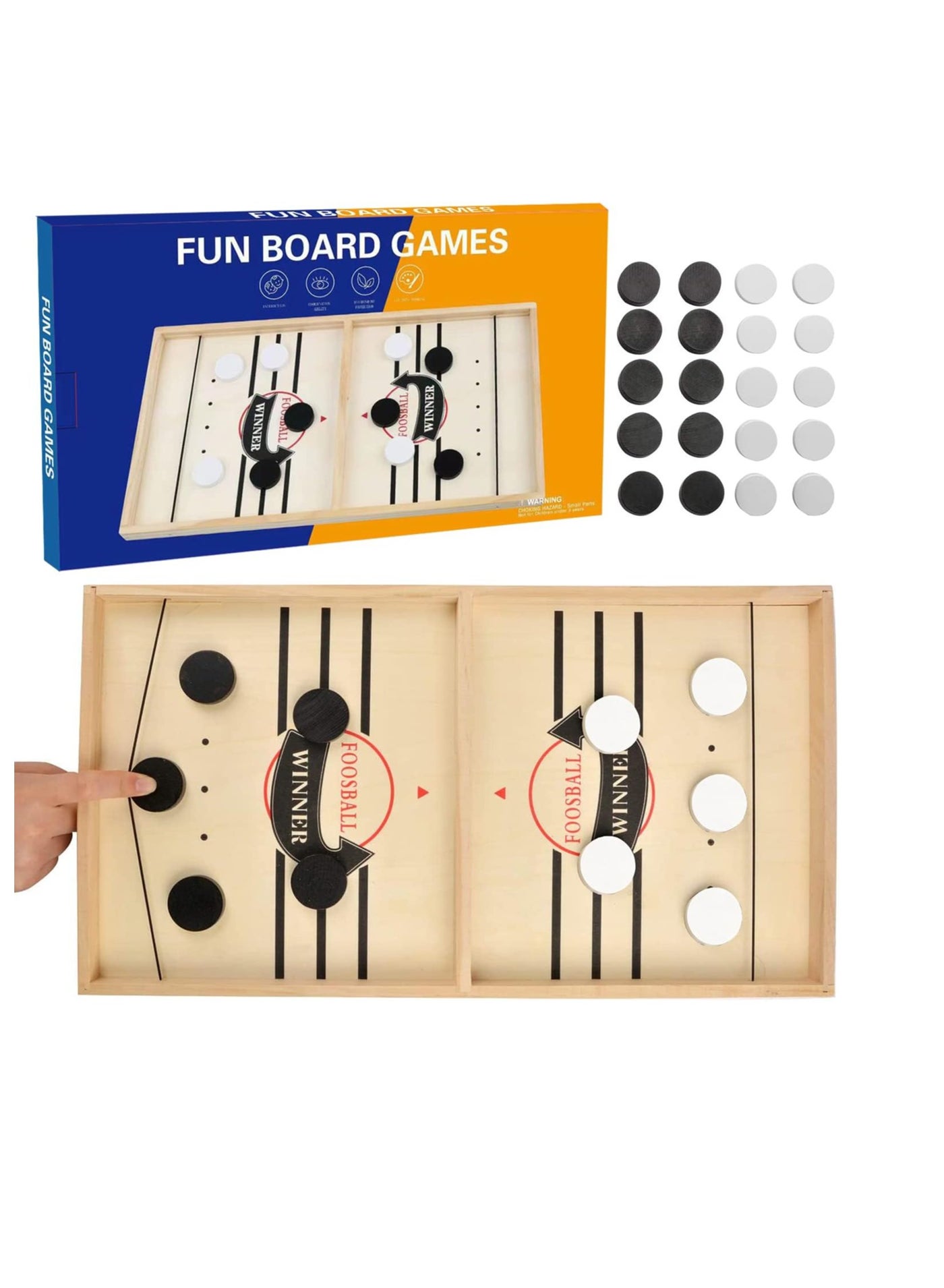Large Size Fast Sling Puck Board Game Slingshot Board Games for Adult and Kids Super Winner Sling Puck Foosball Board Game Slingshot Table Hockey Party Game Bouncing Chess Hockey Game
