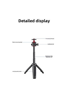 General Desktop Extension Pole Tripod Mini Selfie Pole Micro SLR Vlog Video Mobile Phone Live Broadcast Stand-Color:White+blue  - Image 4
