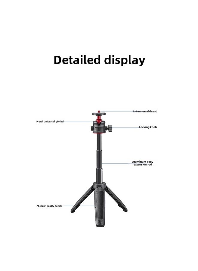 General - Desktop Extension Pole Tripod Mini Selfie Pole Micro SLR Vlog Video Mobile Phone Live Broadcast Stand-Color:White+blue - Image 1