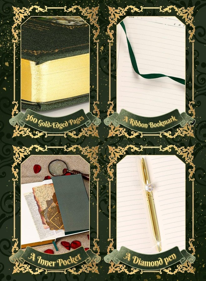 hi!SCI Lined Journal Notebook for Women, 360 Pages Journal for Writing (Deep Olive Green) - Image 4