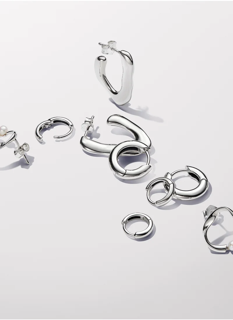باندورا Sterling Silver Hoop Earrings
