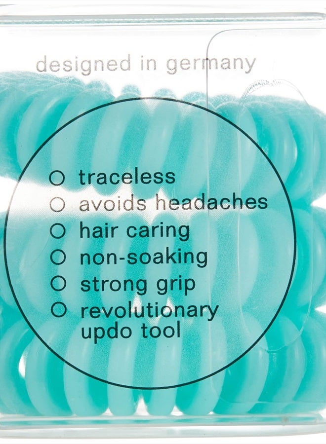 invisibobble Original Traceless Spiral Hair Ties with Strong Elastic Grip, Non-Soaking, Accessories for Women - Mint to Be (Pack of 3) - Image 3