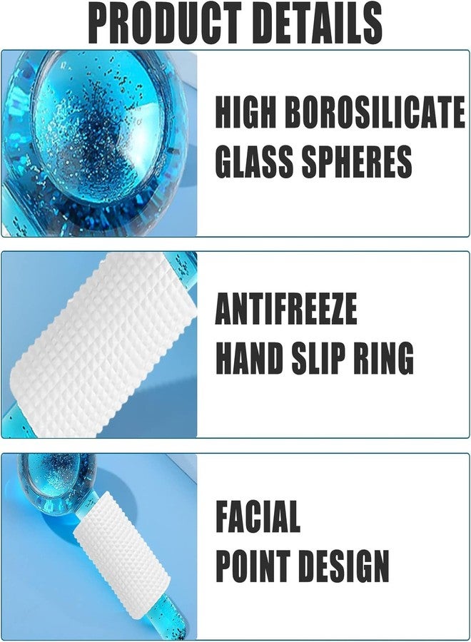 PiyuBind Face Ice Ball for Facials Ice Roller Mold for Face and Eye 2pcs Facial Ice Globes Skin Care Tools for Brighten Tighten Skin Hot & Cold Use (Pink & Blue) - Image 4