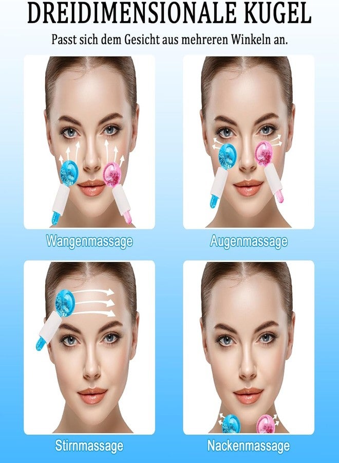 PiyuBind Face Ice Ball for Facials Ice Roller Mold for Face and Eye 2pcs Facial Ice Globes Skin Care Tools for Brighten Tighten Skin Hot & Cold Use (Pink & Blue) - Image 5