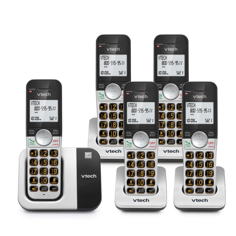 VTech DECT 60 Cordless Phone 5Handset InterferenceFree Sound Large Backlit Display Big Buttons Caller ID VG2315 - Image 2