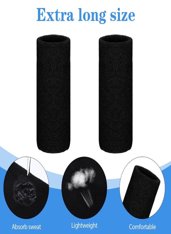 Qulkws 6 Pcs 6 Inch Wrist Sweatbands Wrist Sweat Bands for Men Women Elastic Athletic Wrists Bands Tennis Wrists Band for Basketball Workout Running - Image 4