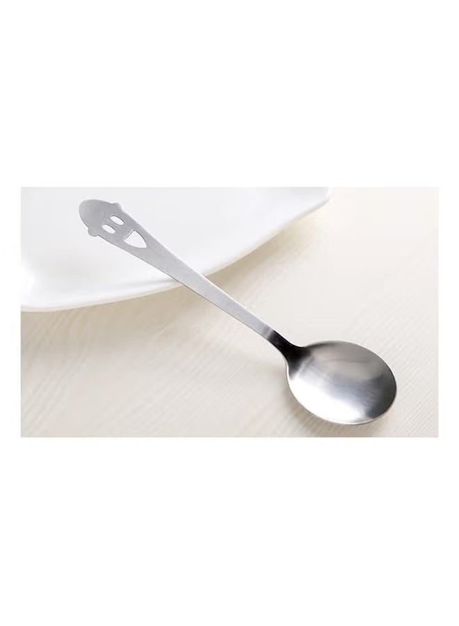 Smile 2 Chopsticks And Spoon Set Silver - Image 2