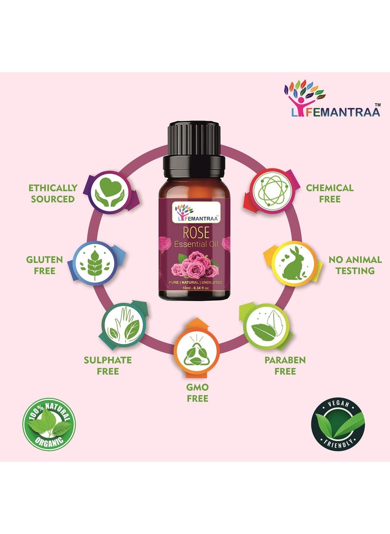 Lifemantraa Lifemantraa Pure Rose and Jasmine Essential Oil for Home Fragrance Diffuser Essential Oils Set for Room Air Freshener Aroma Oil Diffusers Soap Making Candle Making 15ml Each 30ml  - Image 4