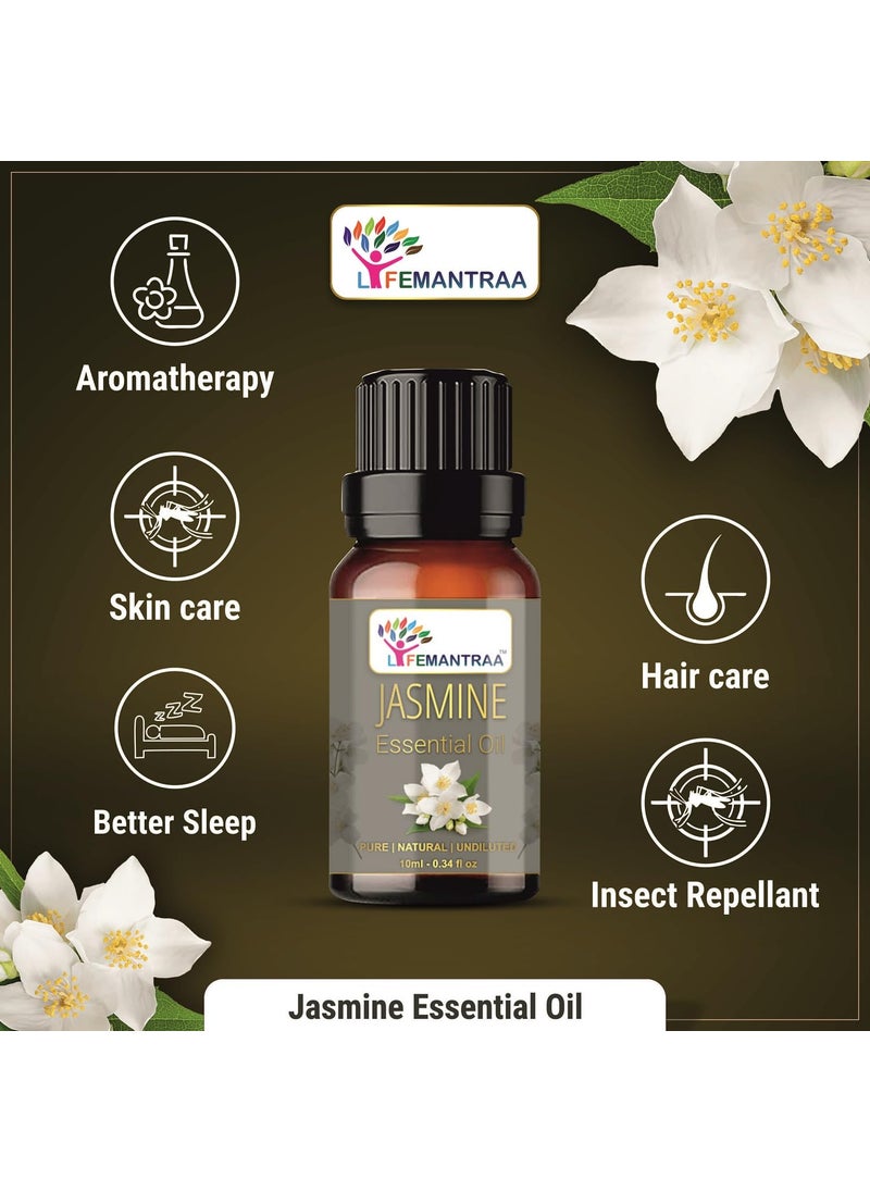 Lifemantraa Lifemantraa Pure Rose and Jasmine Essential Oil for Home Fragrance Diffuser Essential Oils Set for Room Air Freshener Aroma Oil Diffusers Soap Making Candle Making 15ml Each 30ml  - Image 3