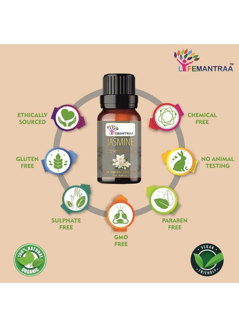 Lifemantraa Lifemantraa Pure Rose and Jasmine Essential Oil for Home Fragrance Diffuser Essential Oils Set for Room Air Freshener Aroma Oil Diffusers Soap Making Candle Making 15ml Each 30ml  - Image 5