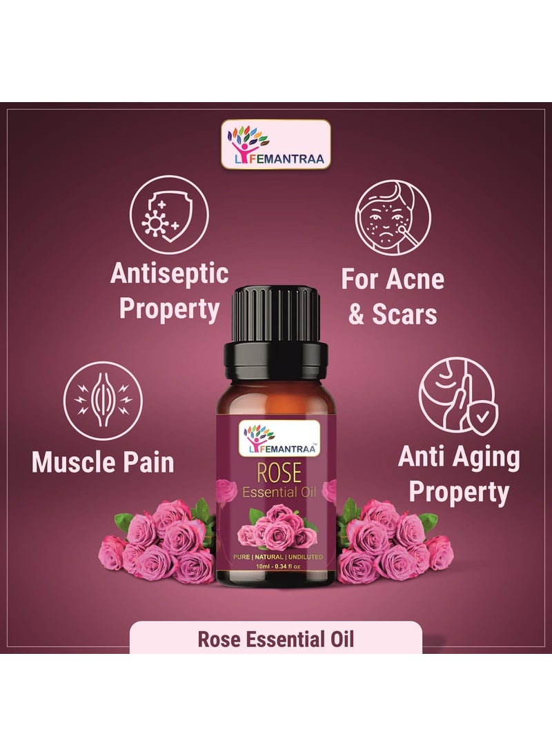 Lifemantraa Lifemantraa Pure Rose and Jasmine Essential Oil for Home Fragrance Diffuser Essential Oils Set for Room Air Freshener Aroma Oil Diffusers Soap Making Candle Making 15ml Each 30ml  - Image 2