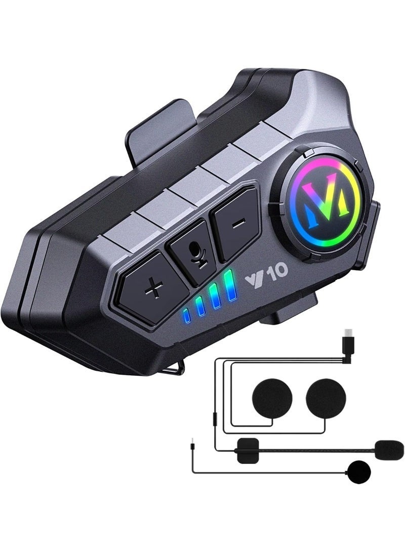 Arabest Motorcycle Bluetooth Headset Speaker Skiing Earphone Waterproof Bluetooth Helmet Headset with Noise Cancellation Ultra-Thin Wireless Bluetooth Headphones for All Helmets - Image 1