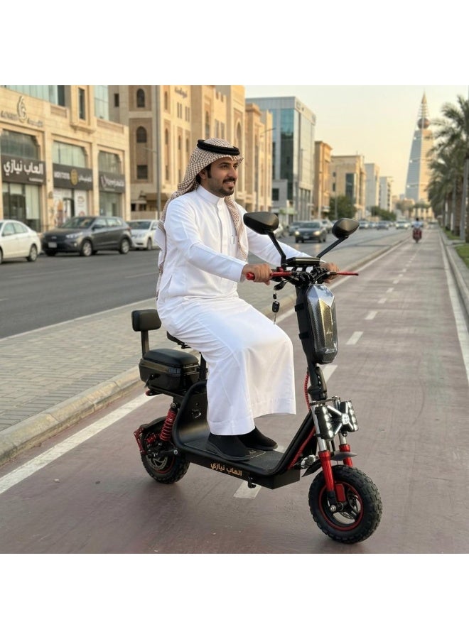 سكوتر أبو سلة بلاس ES 1130 PLUS الكهربائي بمحرك 3000 واط وبطارية 48 فولت - Image 1