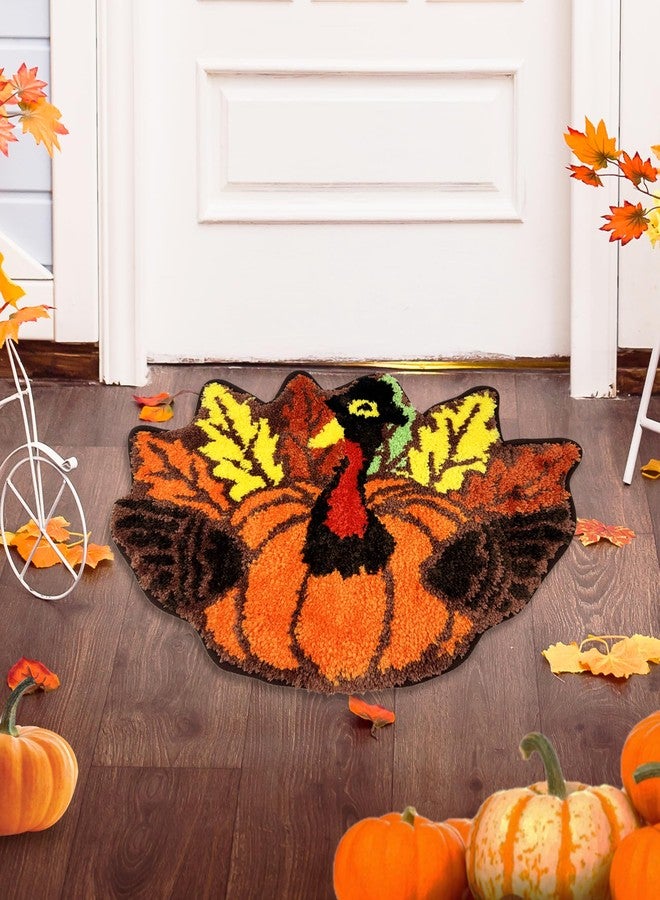 FUTBU Thanksgiving Turkey Bathroom Rugs, Thanksgiving Turkey Decorations Bath Mats for Bathroom, Farmhouse Fall Rugs for Decorations for The Home, Holiday Cute Thanks Decor Non-Slip 16x24 Inches - Image 4