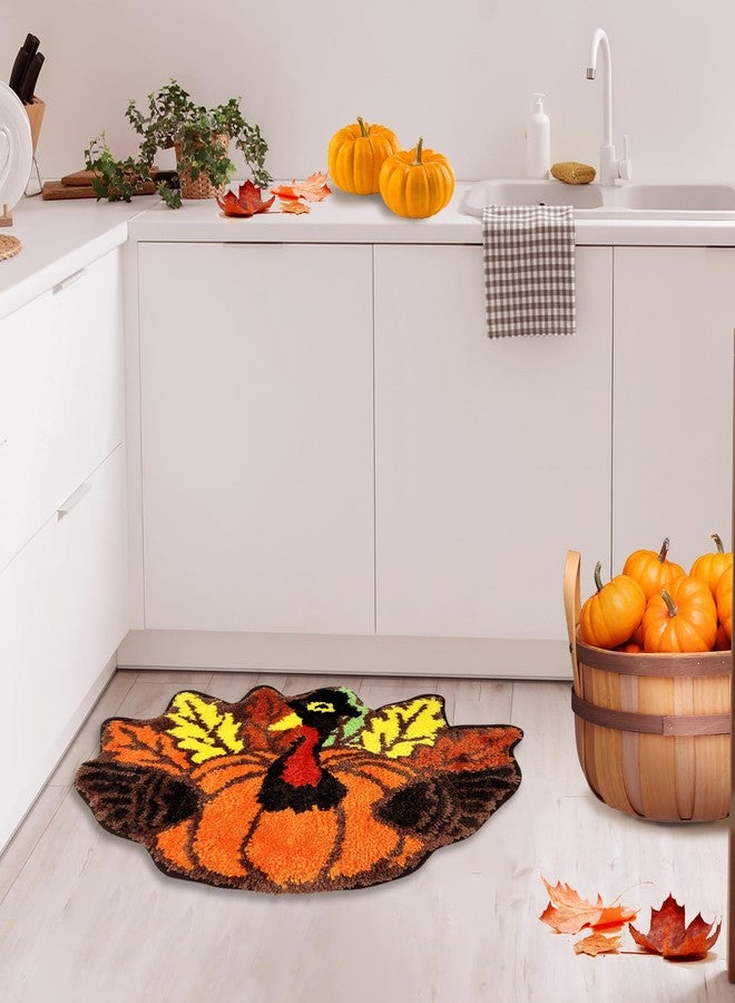 FUTBU Thanksgiving Turkey Bathroom Rugs, Thanksgiving Turkey Decorations Bath Mats for Bathroom, Farmhouse Fall Rugs for Decorations for The Home, Holiday Cute Thanks Decor Non-Slip 16x24 Inches - Image 5