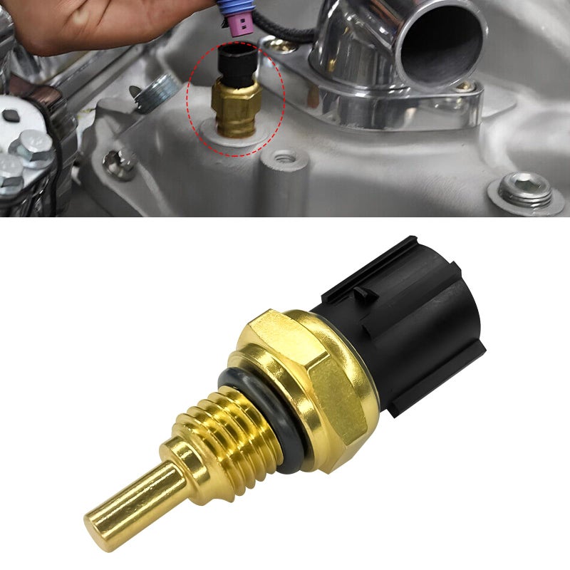 Hirificing Oil Temperature Sensor 48160PGJ003 1434050 Engine Coolant Temperature Sensor with ORing VTM 4 Compatible with Honda Pilot 20032015 for Honda Ridgeline 20062014 Black
