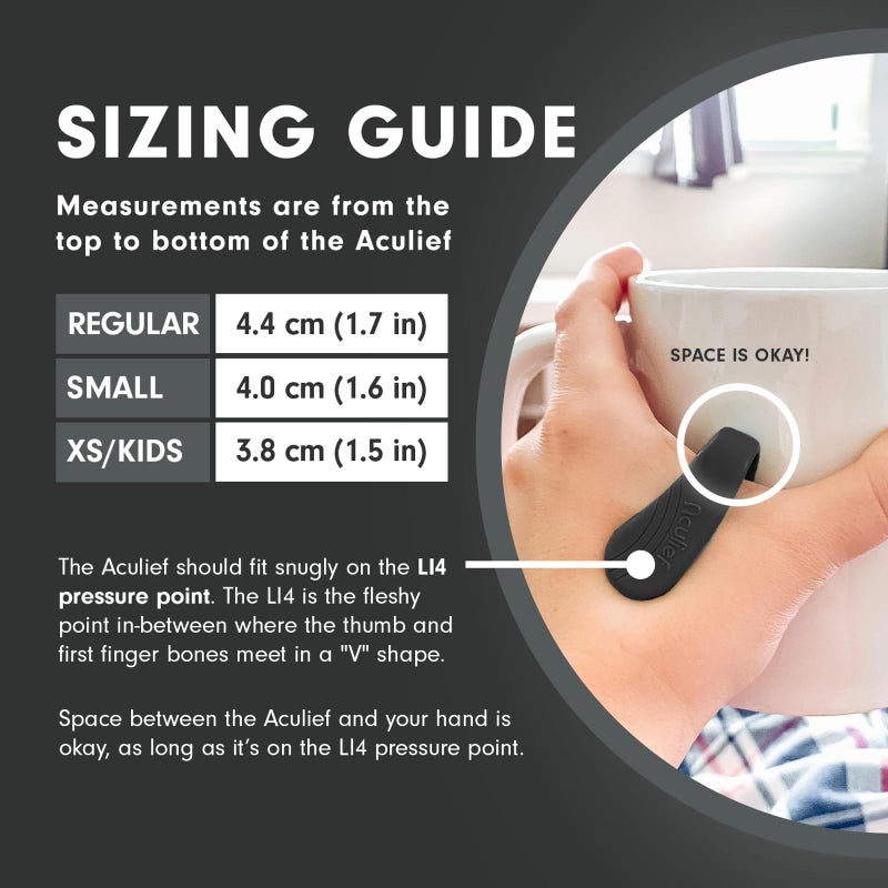 Aculief Wearable Acupressure Hand Clip - Stress Management with Thumb Pressure Point Device - Portable Wellness with Acupressure Clips for Hands - Regular, Black - Image 4