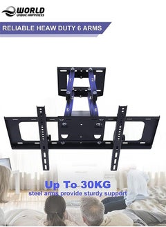 Full Motion Wall TV Mount for Most 32-70 inch TVs, Dual Articulating Arms Swivel and Tilt for LED LCD Flat and Curved TV, Wall Mount Bracket Holds up to 30kg Max VESA 600x400mm. - pzsku/Z4E149B44B14458D1B932Z/45/_/1740579372/3d6a8ed7-80bc-4668-b63c-2ac9514059d6