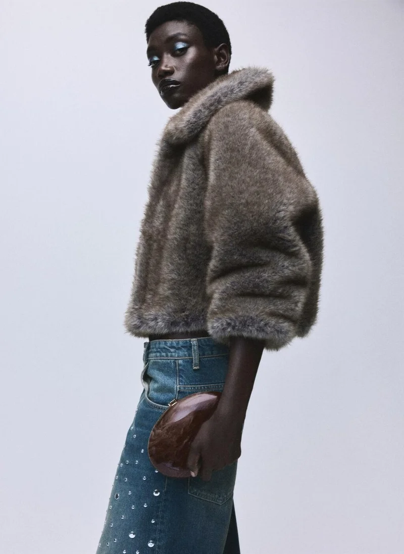 MANGO Oval clutch bag