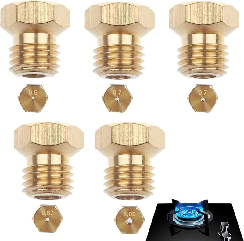 SEMINISMAR Universal Butane Gas Nozzle, Gas Injector Sprinkler Bottle Conversion Kit, Conversion Set for LPG, Gas Injector Nozzle Bottle Conversion Kit, LPG Bottle Nozzle Burner, 5 Pieces - Image 1