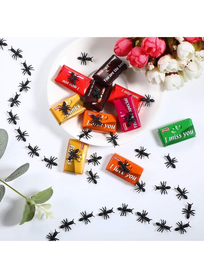 جوفيتيك 300 قطعة من النمل المزيف البلاستيكي الأسود النمل النكتة حشرات واقعية لحفلات الهالوين هدايا الديكور الدعائم - Image 5