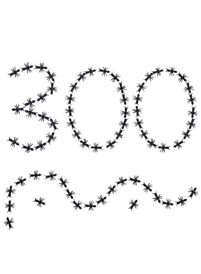 جوفيتيك 300 قطعة من النمل المزيف البلاستيكي الأسود النمل النكتة حشرات واقعية لحفلات الهالوين هدايا الديكور الدعائم - Image 3