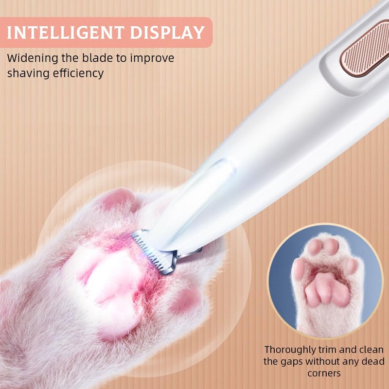 Qpets® مقص شعر حيوانات الأليفة ®، مقص مقاوم للماء مع LED، أداة تصفيف حيوانات أليفة منخفضة الضوضاء لتفاصيل شعر الكلاب والقطط، مثالية للمناطق الصغيرة - Image 5
