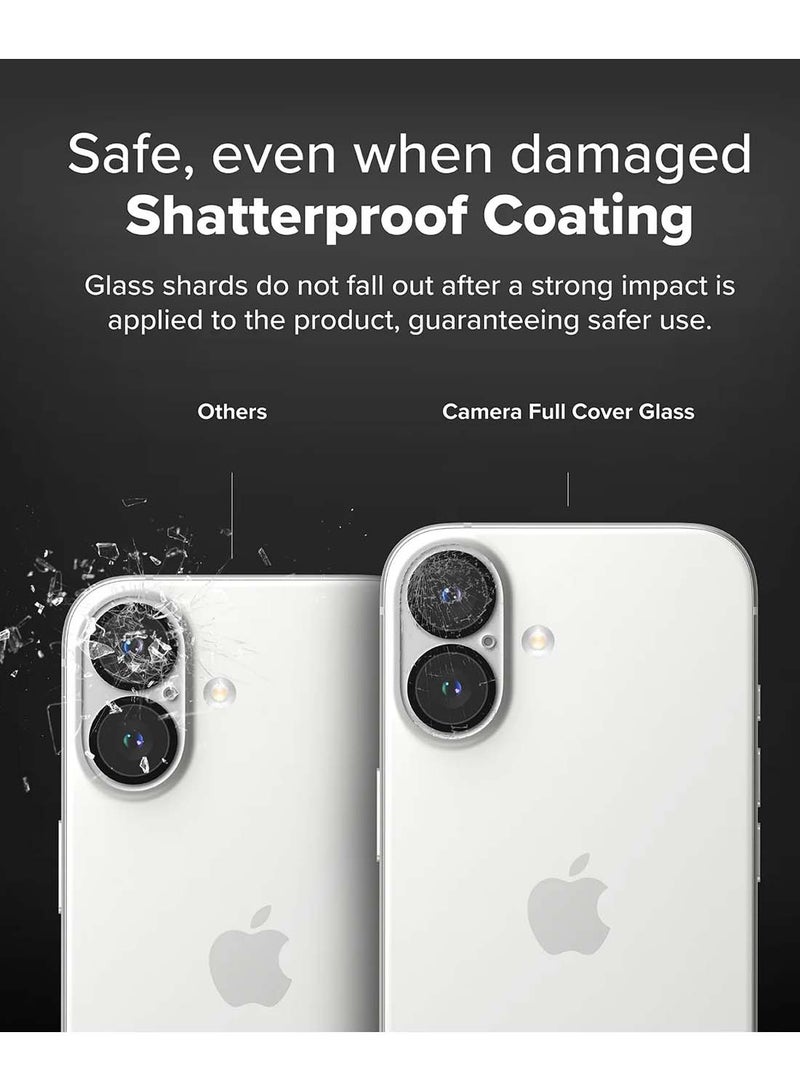 دبليو تيك ابل ايفون 16 / ايفون 16 بلس 2024 Wtech بريميوم سبيكة حلقة كاميرا عدسة واقي من الزجاج المقسى درع حماية - شفاف - Image 3