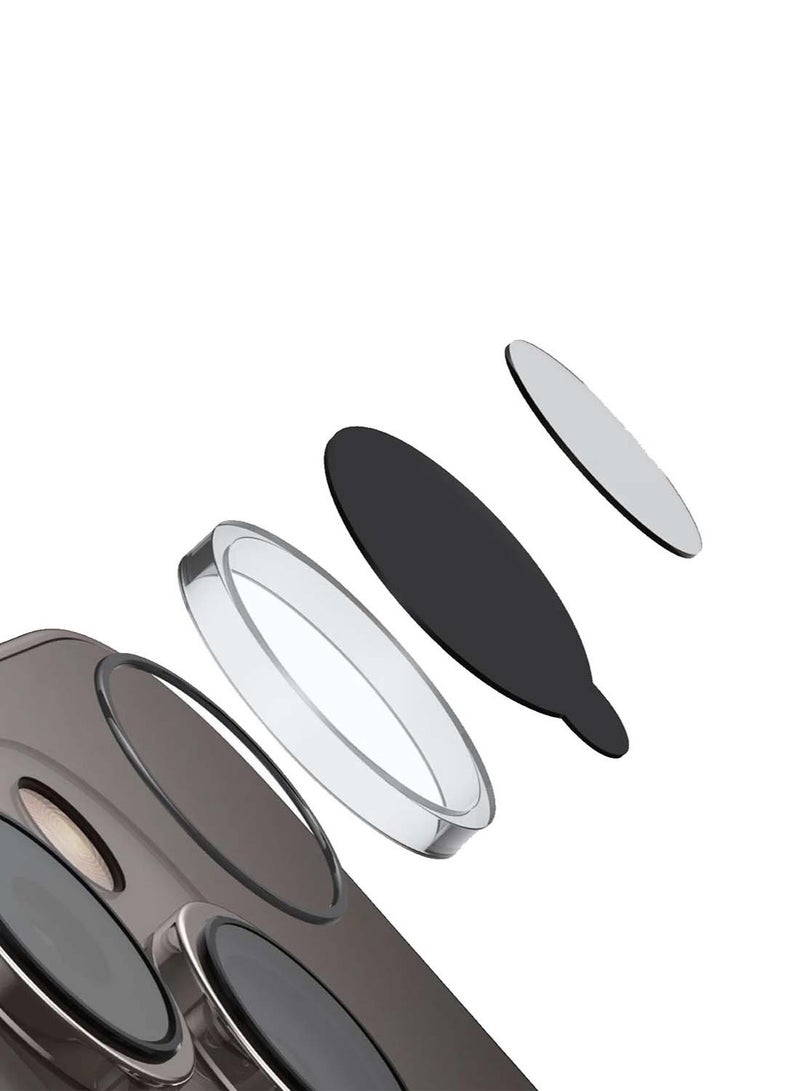 دبليو تيك ابل ايفون 16 / ايفون 16 بلس 2024 Wtech بريميوم سبيكة حلقة كاميرا عدسة واقي من الزجاج المقسى درع حماية - شفاف - Image 5