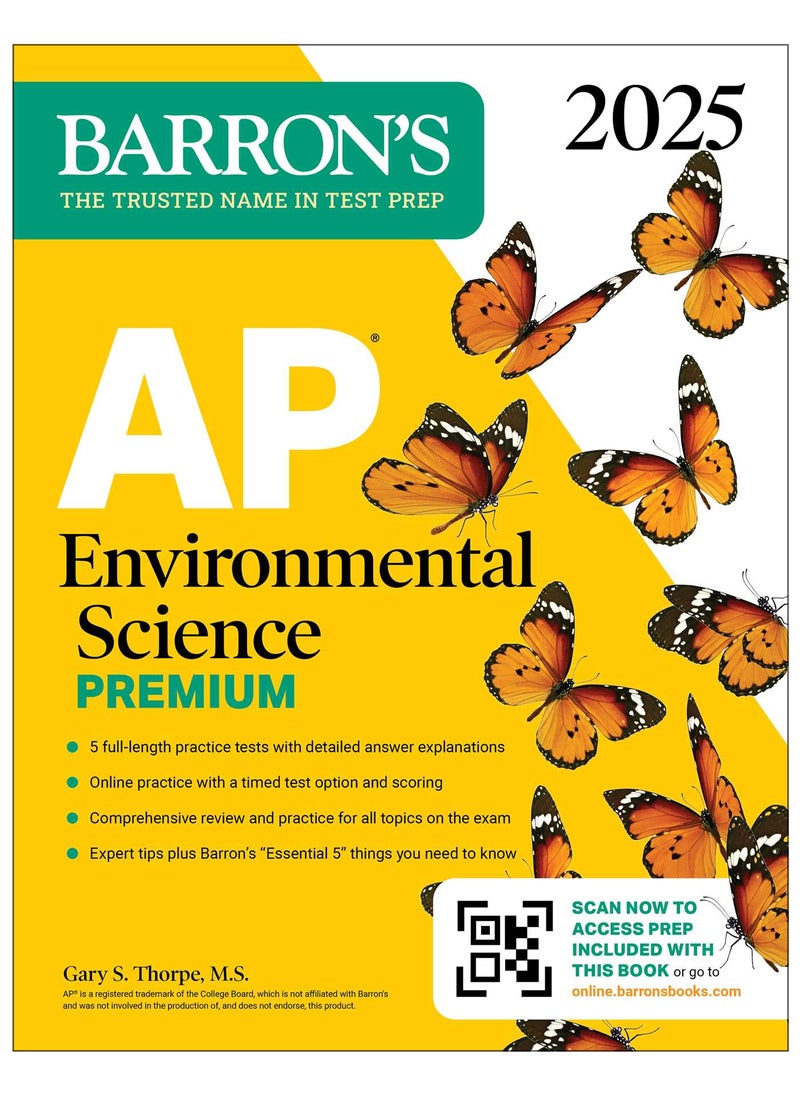 AP Environmental Science Premium, 2025: Prep Book with 5 Practice Tests + Comprehensive Review + Online Practice 