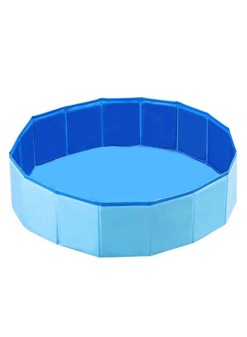 80x20cm Foldable Dog Bathing Tub Pool Cat Pet Bathtub Collapsible Pet Spa Swimming Pool(Blue) - Image 2