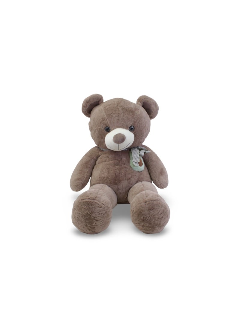 Jumbo Teddy Bear Plush Toy – Brown with Scarf - Image 1