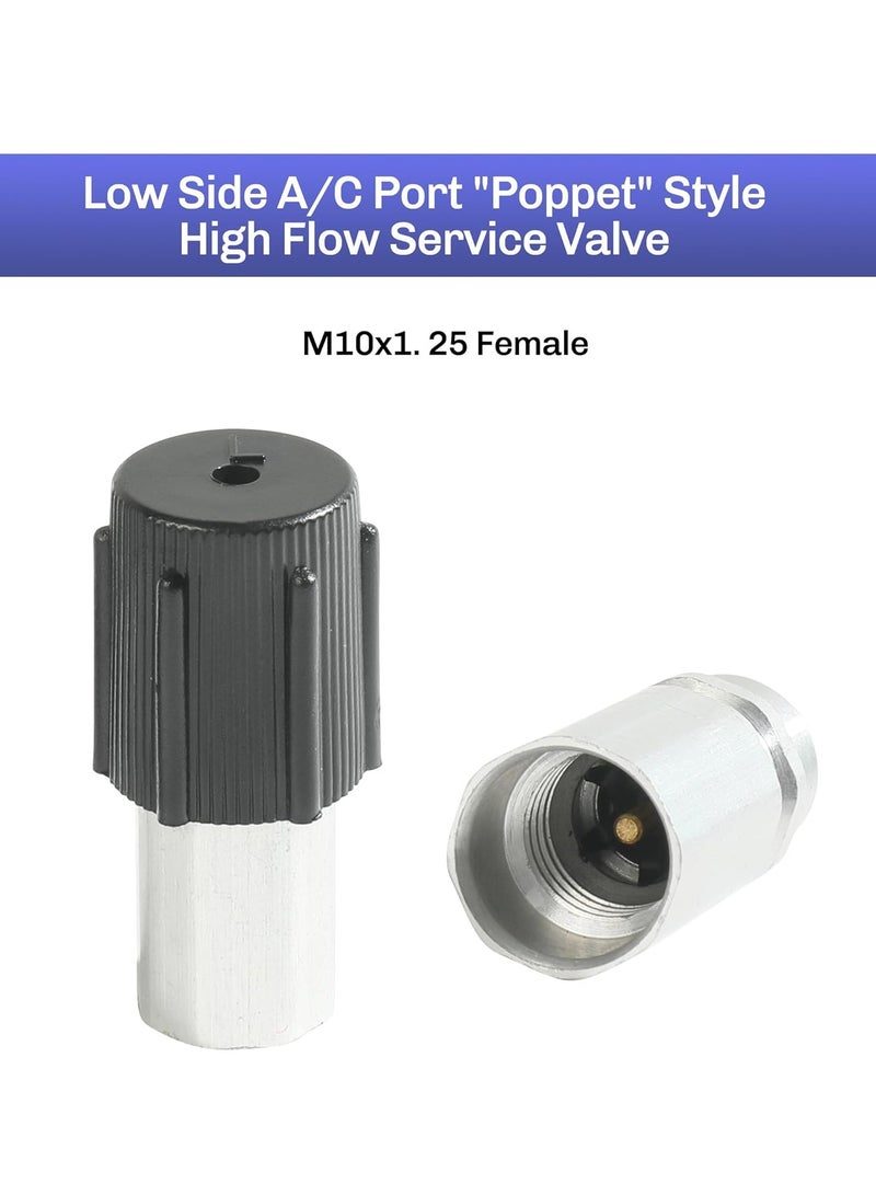 SYOSI Air Conditioning Valve Core Kit, Cap  Valve AC R12 R134a with Teflon Seal, Refrigeration A/C Service Valve, Car  HVAC AC System Charging Port Seal Caps Kit - Image 4