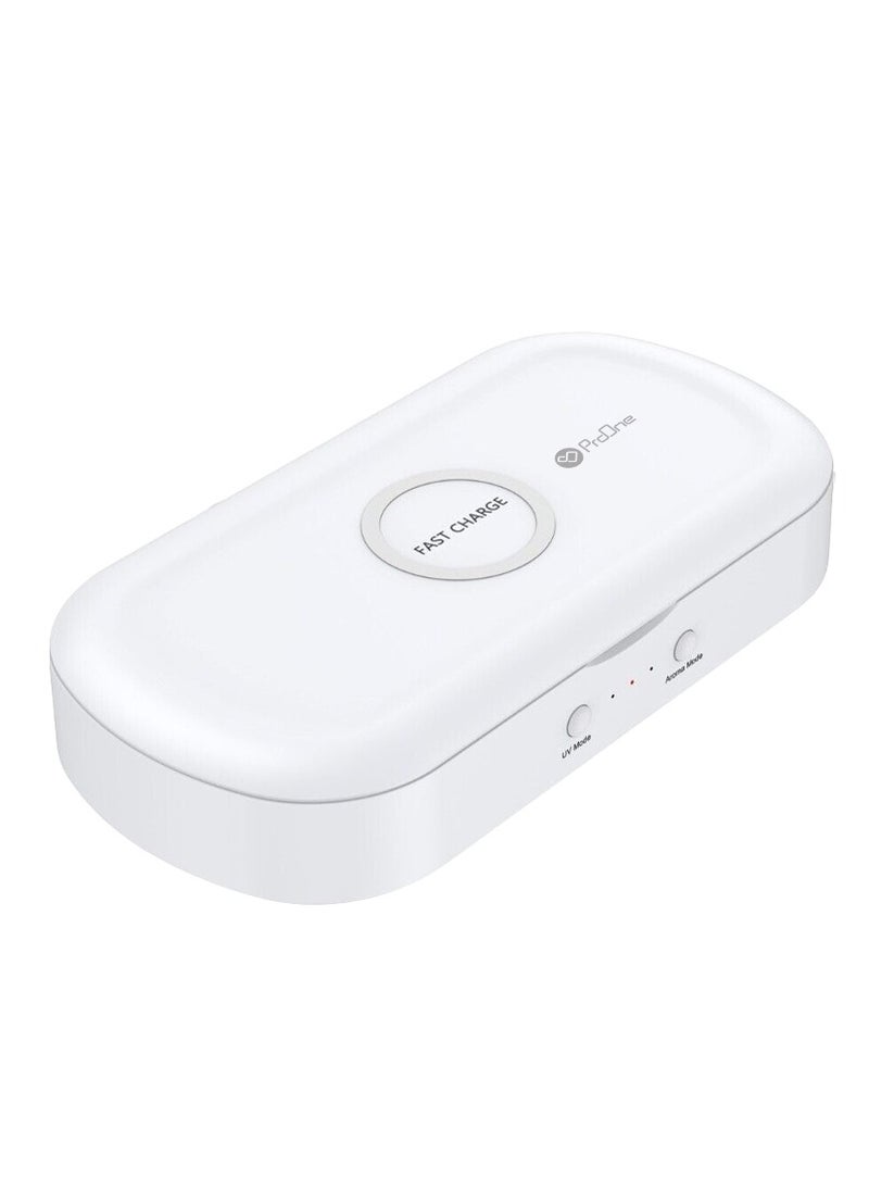 ProOne - ProOne UV Phone Sanitizer Box - UVC Light Cell Phone Sterilizer with Wireless Charging Box, Disinfection Phone Cleaner with Aromatherapy Function Disinfector for iPhone Android Smartphone - Image 1