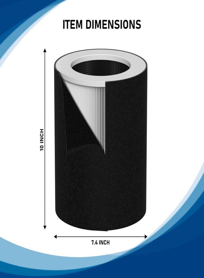 Fizerneer HP670 Replacement True HEPA Filter Set Compatible with Hunter HP670 Large Tower Filter, Part Number H-HF670-VP, 1 x HEPA + 4 x Activated carbon - Image 5