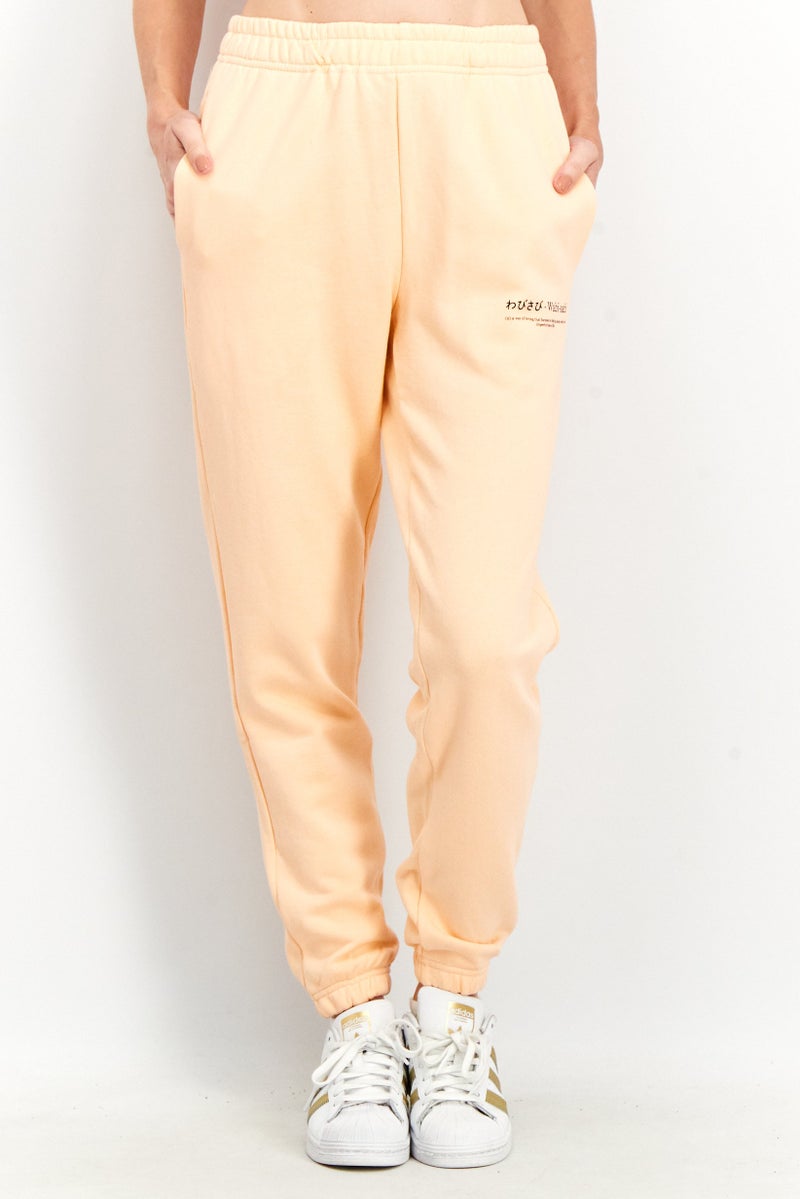 Ocean Pacific Women Graphic Print Pull On Pants, Peach - Image 1