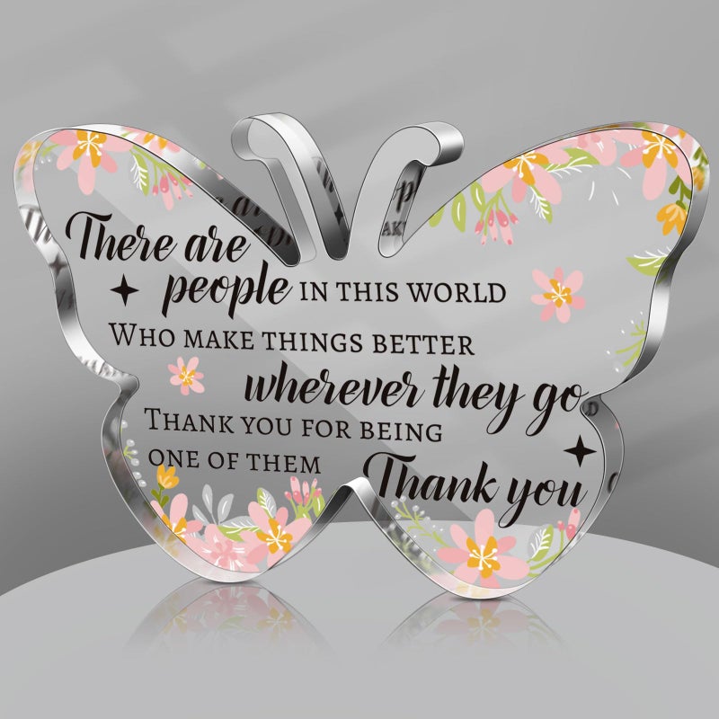 Yinder Thank You Gift for Women Inspirational Gift Office Coworker Gifts Graduation Gift for Friends Classmates Colleague Leaving Job Farewell Gift Teacher Appreciation Keepsake(Cute Butterfly) - Image 1